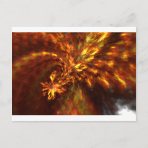 Cartão Postal Arte Com Chama Fractal