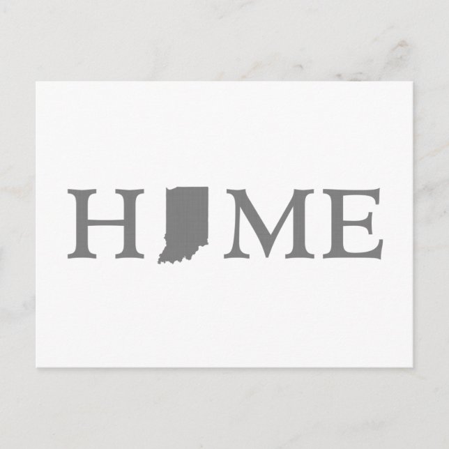 Cartão Postal Arte com Palavras de Hoosier em Forma de Letra do  (Frente)