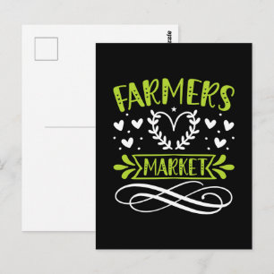 Cartão Postal Arte com palavras divertidas para mercado de agric