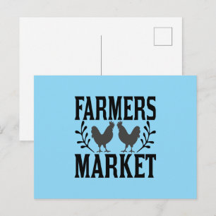 Cartão Postal Arte com palavras divertidas para o mercado de agr