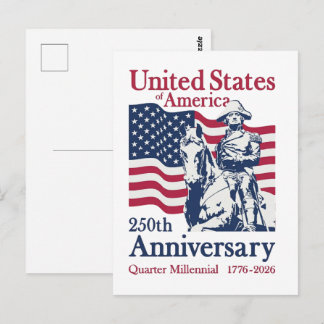 Cartão Postal Arte Comemorativa do 250º Aniversário dos Estados 