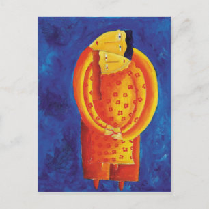 Cartão Postal Arte Contemporânea Acrílica Pintada em Conjunto