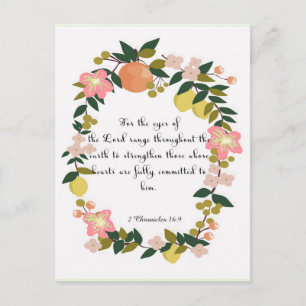 Cartão Postal Arte Cristã inspiradora - 2 Crônicas 16:19