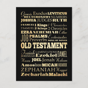 Cartão Postal Arte Cristã - Livros do Antigo Testamento.