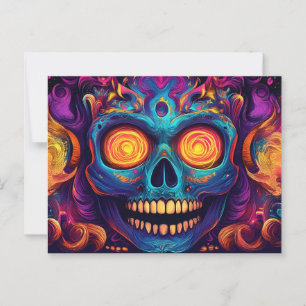 Cartão Postal Arte Crônica do Açúcar Psicodélico - Dia dos Morto
