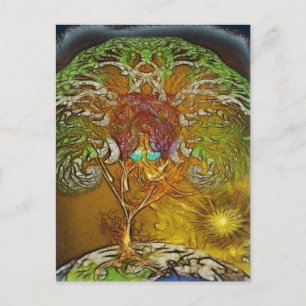 Cartão Postal Arte da Árvore da Vida