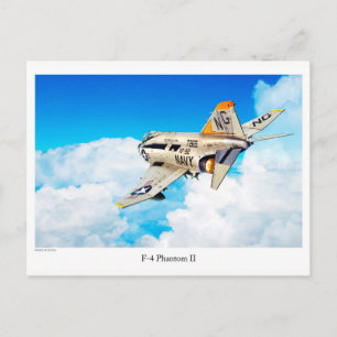 Cartão Postal Arte da AviaçãoCartão postal "F-4 Phantom II"