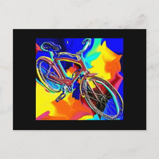 Cartão Postal arte da bicicleta