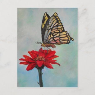 Cartão Postal Arte da Borboleta Incrível!