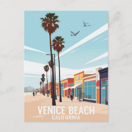 Cartão Postal Arte da Calçada de Venice Beach Califórnia