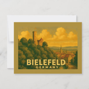 Cartão Postal Arte da Cidade de Bielefeld Alemanha