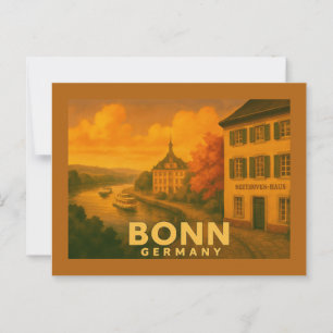 Cartão Postal Arte da Cidade de Bonn Alemanha