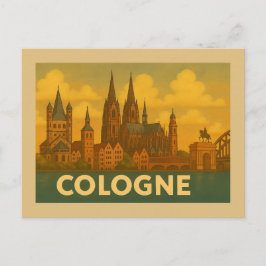 Cartão Postal Arte da Cidade de Colônia Alemanha