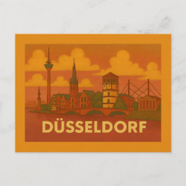 Cartão Postal Arte da Cidade de Düsseldorf Alemanha