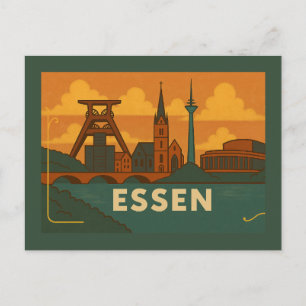 Cartão Postal Arte da Cidade de Essen Alemanha