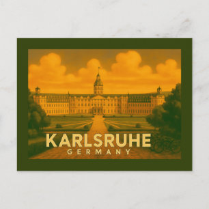 Cartão Postal Arte da Cidade de Karlsruhe Alemanha