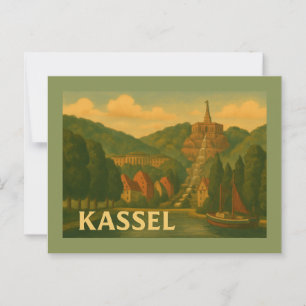 Cartão Postal Arte da Cidade de Kassel Alemanha