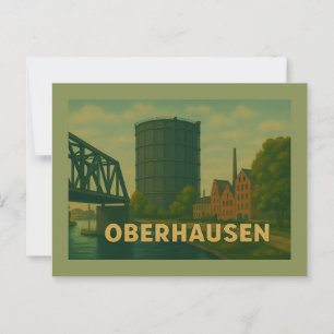 Cartão Postal Arte da Cidade de Oberhausen Alemanha