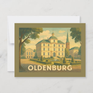 Cartão Postal Arte da Cidade de Oldenburg Alemanha