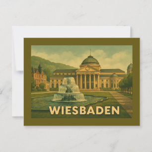 Cartão Postal Arte da Cidade de Wiesbaden Alemanha