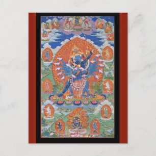 Cartão Postal Arte da divindade budista tibetana Hevajra