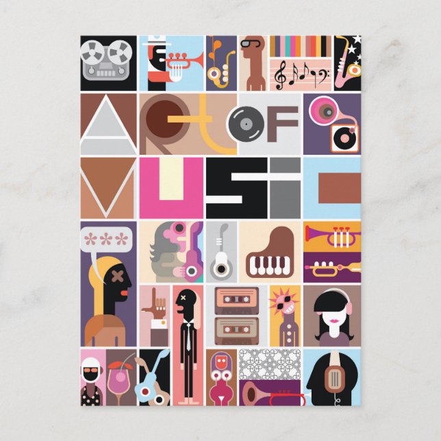 Cartão Postal Arte da Música (Frente)