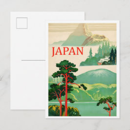 Cartão Postal Arte da Natureza Japonesa Viagem Vintage