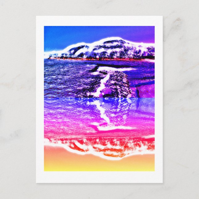 Cartão Postal arte da paisagem alienígena (Frente)