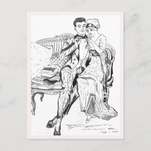 Cartão Postal Arte da proposta de Russell L. Swigert de 1917 (Frente)