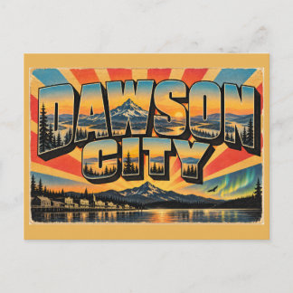 Cartão Postal Arte das Luzes do Norte dos Rios da Cidade de Daws