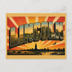 Cartão Postal Arte das Terras Úmidas das Pradarias de Lincoln Ne