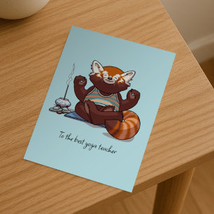 Cartão Postal Arte de Agradecimento ao Melhor Professor de Yoga