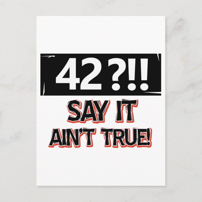 Cartão Postal Arte de aniversário de 42 anos (Frente)