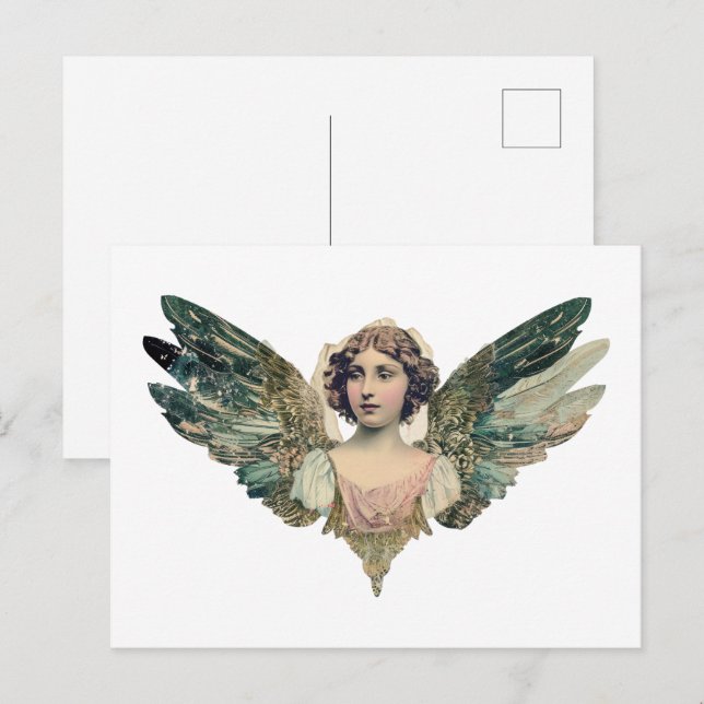 Cartão Postal Arte de anjo  (Frente/Verso)