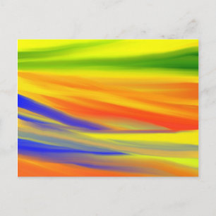 CARTÃO POSTAL ARTE DE ARCO-ÍRIS DE TINTA COLORIDA
