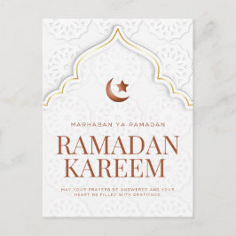 Cartão Postal Arte de Arco Islâmico Ramadan Kareem