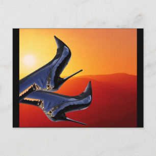 Cartão Postal Arte de Arranque com um Fundo Coloful Sunset