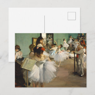 Cartão Postal Arte de Balé A Aula de Dança de Edgar Degas Vintag
