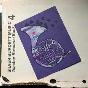 Cartão Postal Arte de Banda de Corno de França