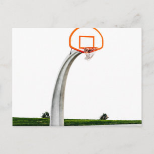 Cartão Postal Arte de Basquete Bonita