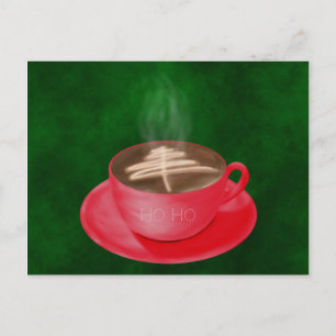 Cartão Postal Arte de Cappuccino de Natal