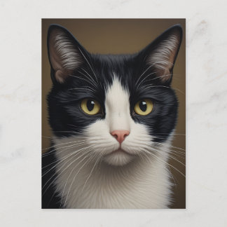 Cartão Postal arte de cartão-postal de gato smoking