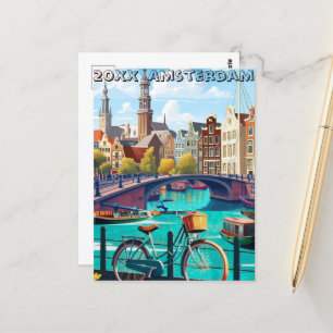 Cartão Postal Arte de cartão-postal de viagem de Amsterdã, Arte