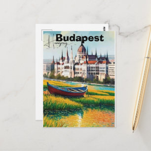 Cartão Postal Arte de cartão-postal de viagem de Budapeste, cart