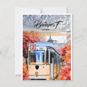 Cartão Postal Arte de cartão-postal de viagem de Budapeste, cart
