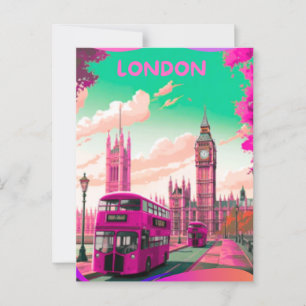 Cartão Postal Arte de cartão-postal de viagem de Londres, Arte d