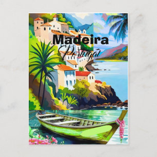 Cartão Postal Arte de cartão-postal de viagem Madeira Portugal,