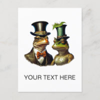 Arte de Casal de Sapos Vitorianos Fofa Cottagecore