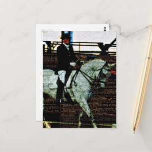 Cartão Postal Arte de Cavalo de Dressage