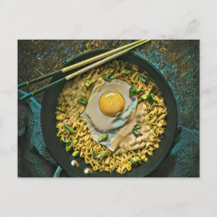 Cartão Postal Arte de Comida Japonesa